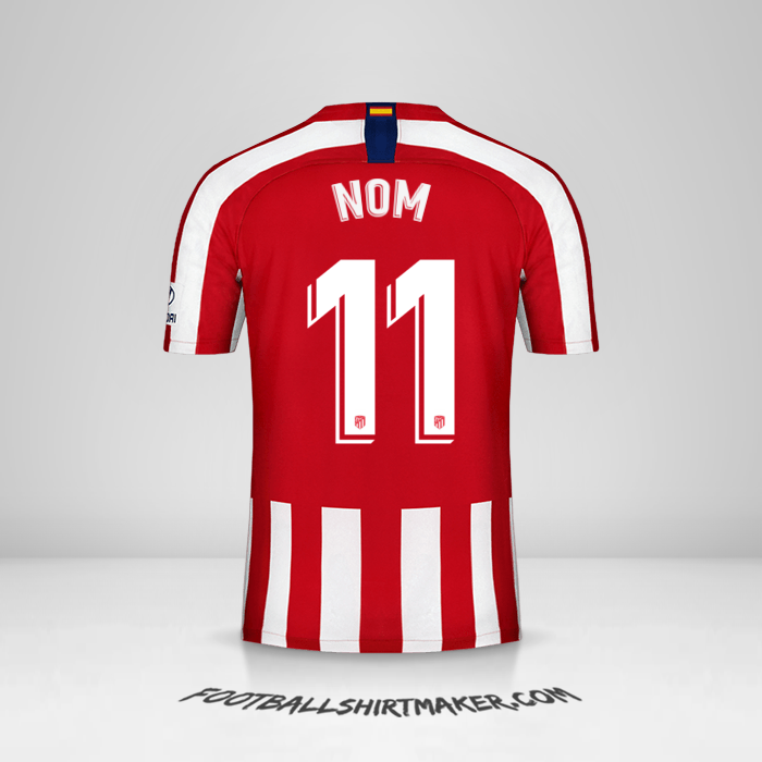 Maillot Atletico Madrid 2019/20 -  nom - 11