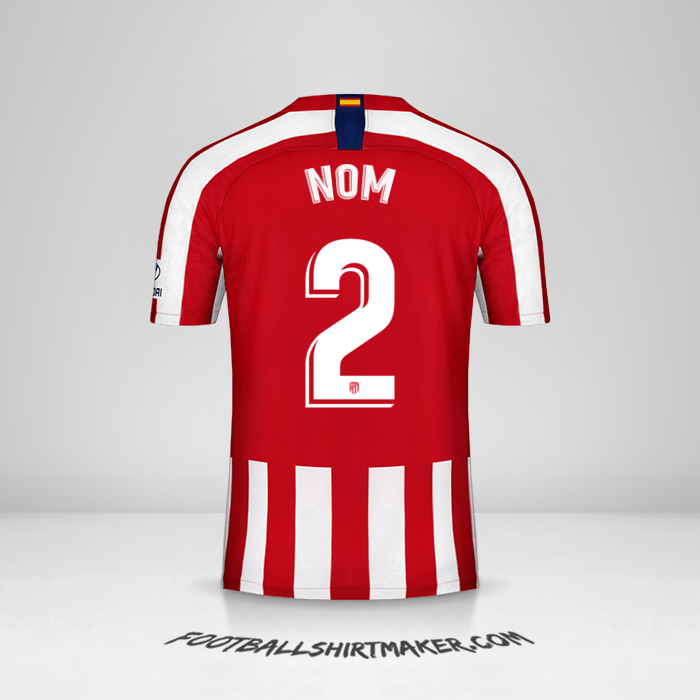 Maillot Atletico Madrid 2019/20 -  nom - 2