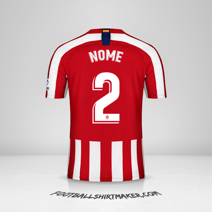 Camisa Atletico Madrid 2019/20 -  nome - 2