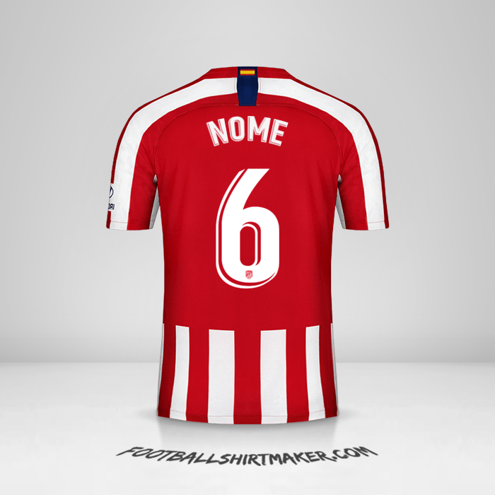 Camisa Atletico Madrid 2019/20 -  nome - 6