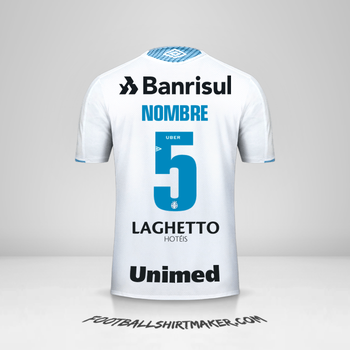 Camiseta Gremio 2019 Visita -  nombre - 5
