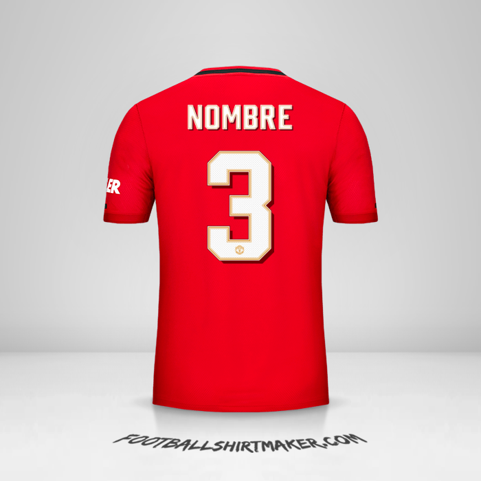Camiseta Manchester United Cup 2019/20 -  nombre - 3