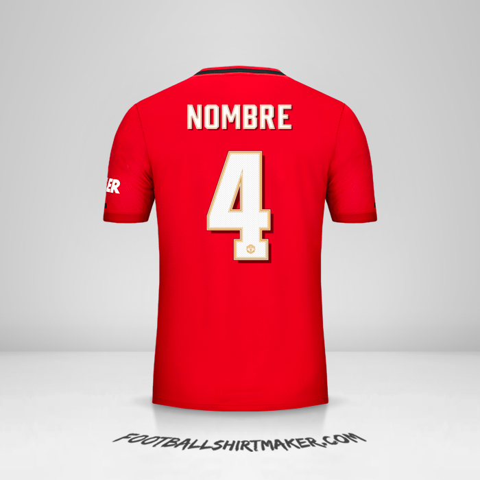 Camiseta Manchester United Cup 2019/20 -  nombre - 4
