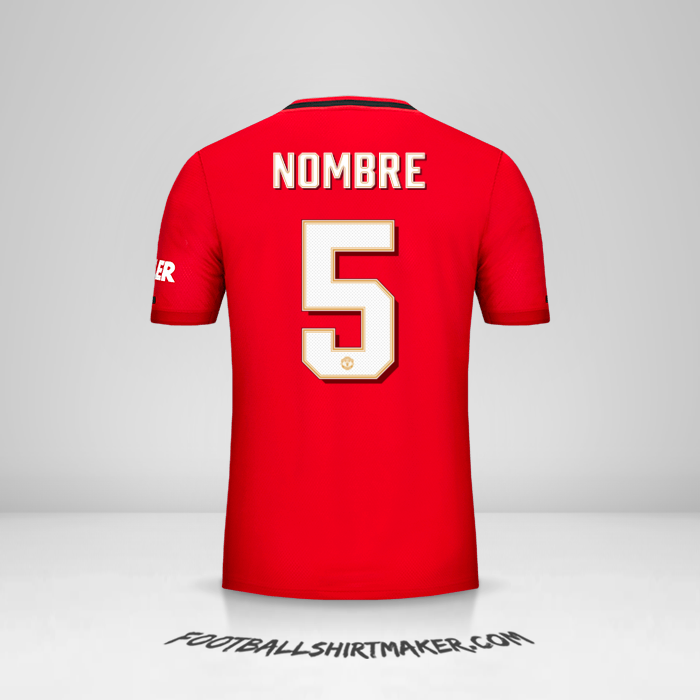 Jersey Manchester United Cup 2019/20 -  nombre - 5