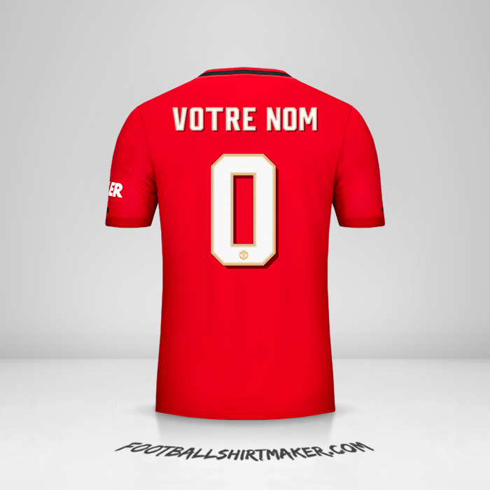 Maillot Manchester United Cup 2019/20 -  votre nom - 0