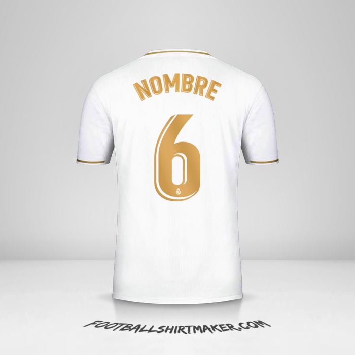 Jersey Real Madrid CF 2019/20 -  nombre - 6