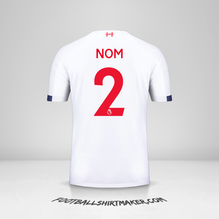 Maillot Liverpool FC 2019/20 Extérieur -  nom - 2