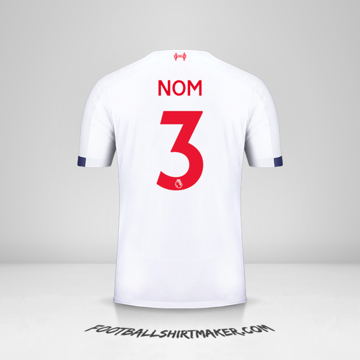 Maillot Liverpool FC 2019/20 Extérieur -  nom - 3