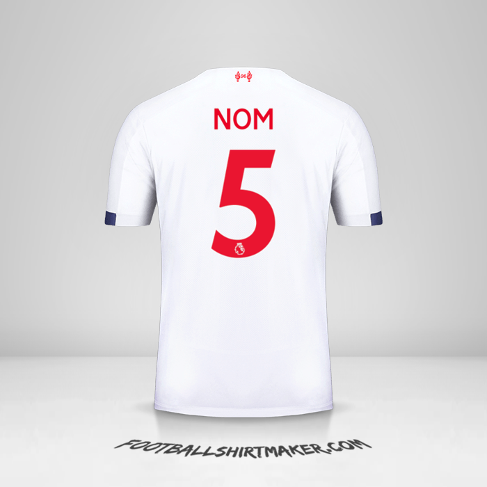 Maillot Liverpool FC 2019/20 Extérieur -  nom - 5