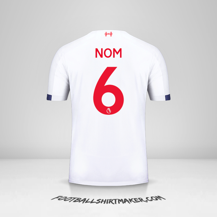 Maillot Liverpool FC 2019/20 Extérieur -  nom - 6