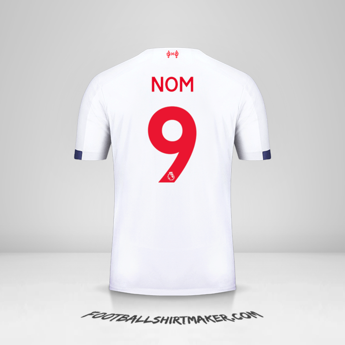 Maillot Liverpool FC 2019/20 Extérieur -  nom - 9