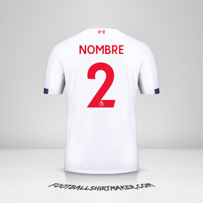 Jersey Liverpool FC 2019/20 Visita -  nombre - 2
