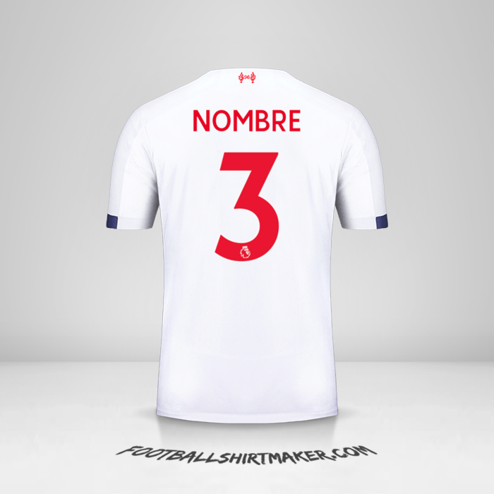 Jersey Liverpool FC 2019/20 Visita -  nombre - 3