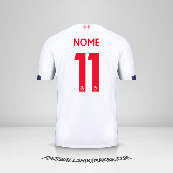 Maglia Liverpool FC 2019/20 Seconda -  nome - 11