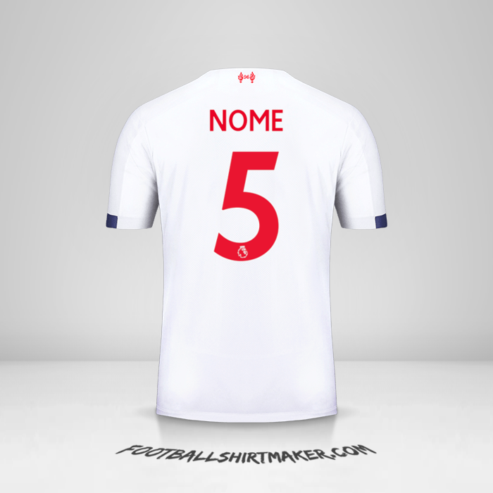 Maglia Liverpool FC 2019/20 Seconda -  nome - 5