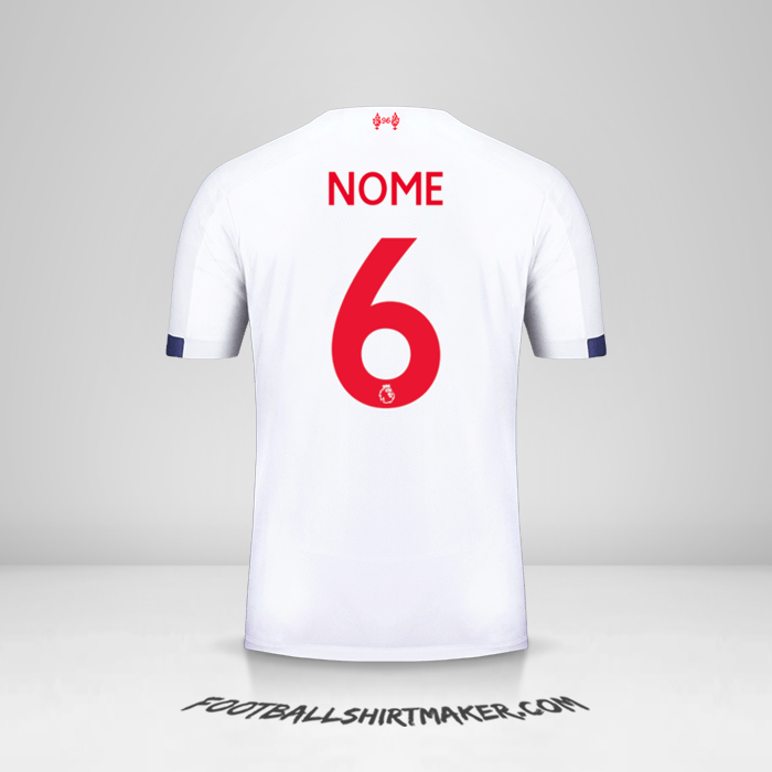 Maglia Liverpool FC 2019/20 Seconda -  nome - 6