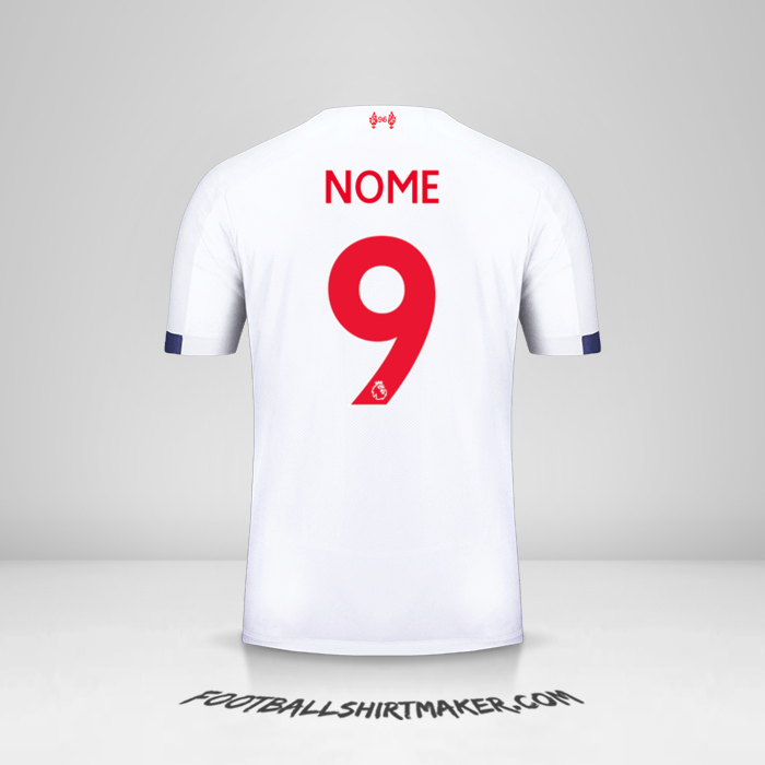 Camisola Liverpool FC 2019/20 Alternativa -  nome - 9