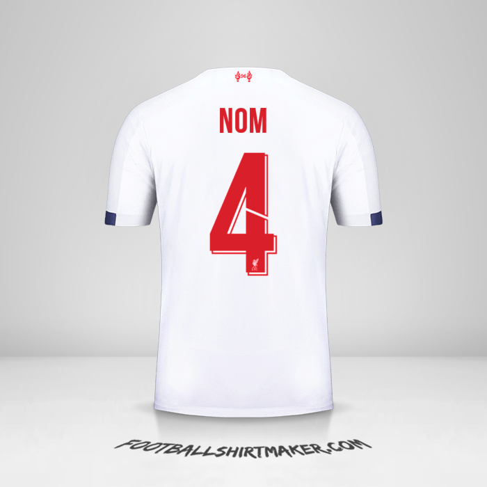 Maillot Liverpool FC Cup 2019/20 Extérieur -  nom - 4