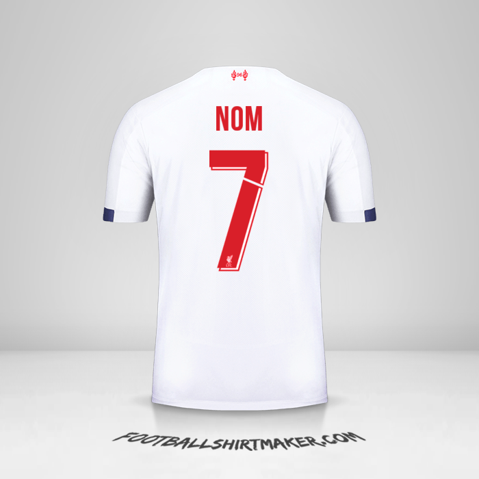 Maillot Liverpool FC Cup 2019/20 Extérieur -  nom - 7