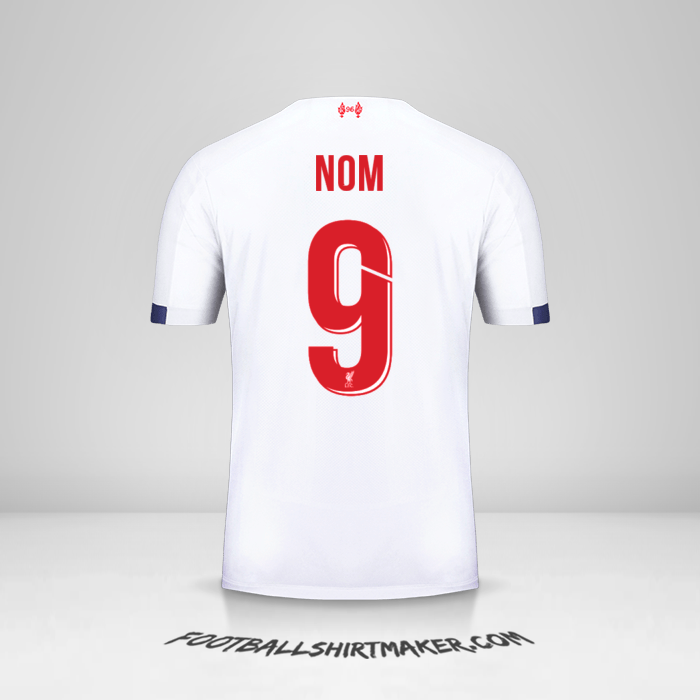 Maillot Liverpool FC Cup 2019/20 Extérieur -  nom - 9