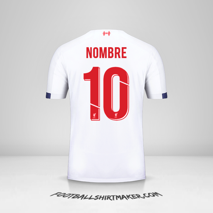 Jersey Liverpool FC Cup 2019/20 Visita -  nombre - 10