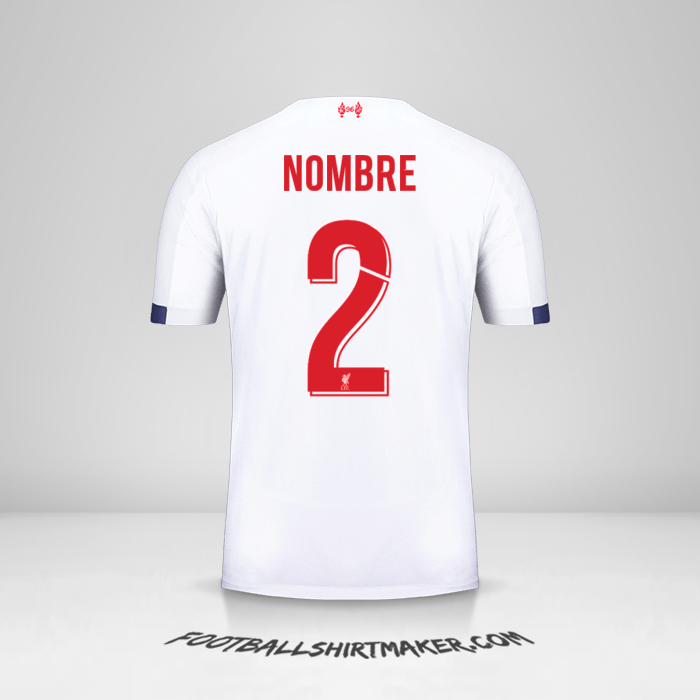 Jersey Liverpool FC Cup 2019/20 Visita -  nombre - 2