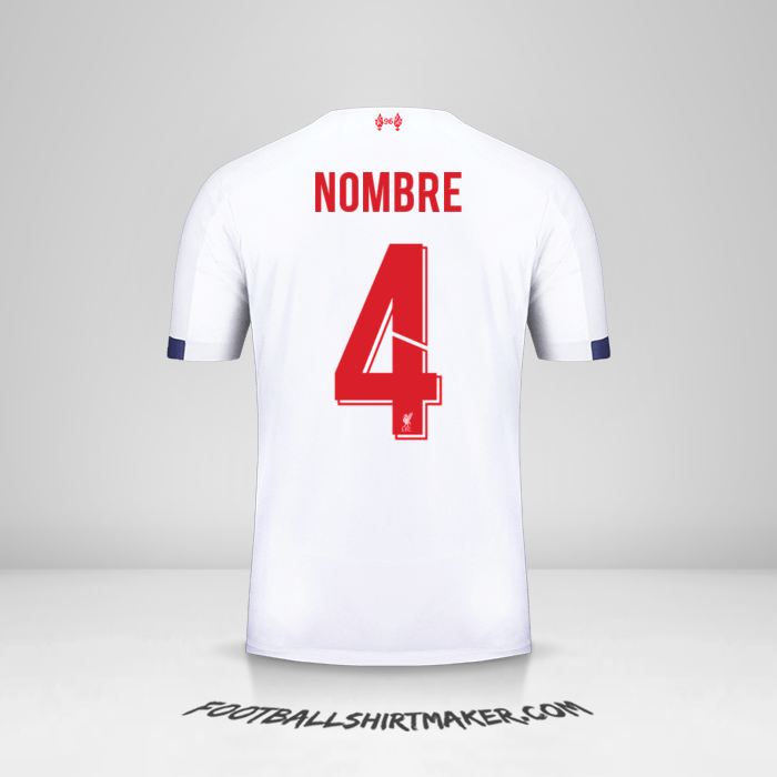Jersey Liverpool FC Cup 2019/20 Visita -  nombre - 4