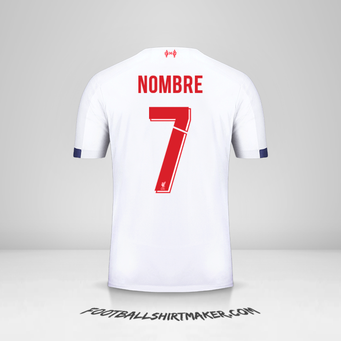 Jersey Liverpool FC Cup 2019/20 Visita -  nombre - 7