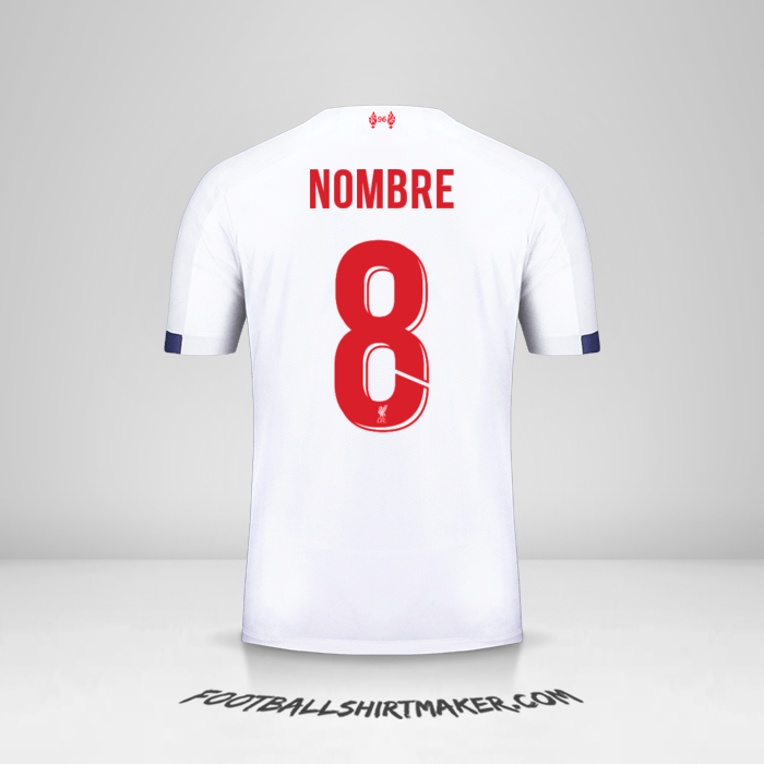 Jersey Liverpool FC Cup 2019/20 Visita -  nombre - 8