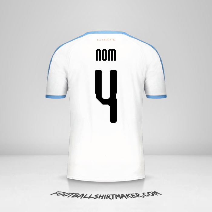 Maillot Uruguay Copa América 2019 Extérieur -  nom - 4
