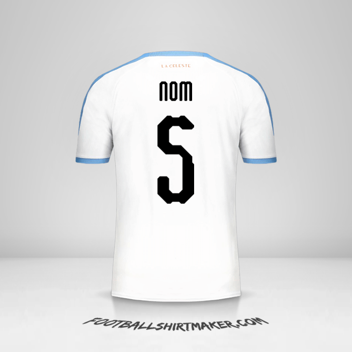 Maillot Uruguay Copa América 2019 Extérieur -  nom - 5