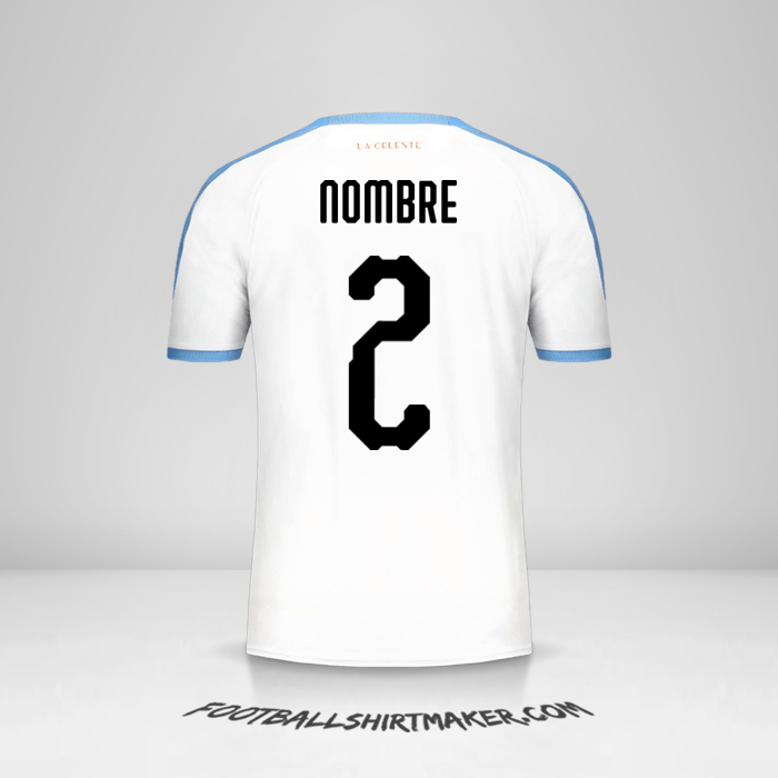 Jersey Uruguay Copa América 2019 Visita -  nombre - 2
