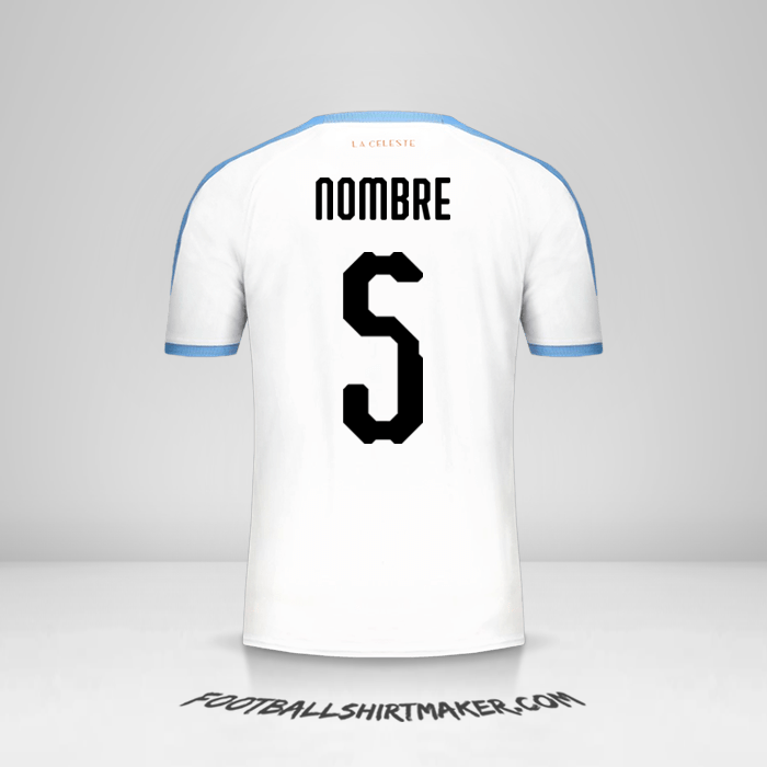 Camiseta Uruguay Copa América 2019 Visita -  nombre - 5