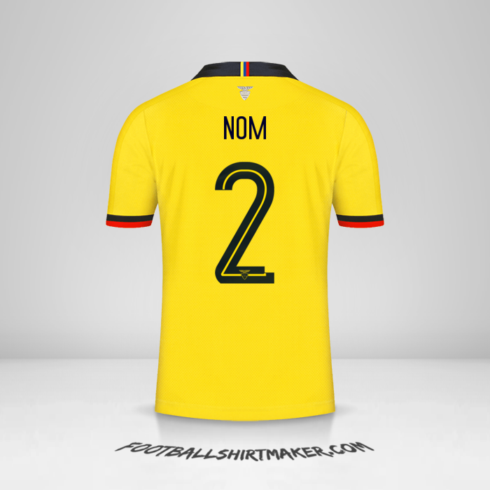 Maillot Équateur 2019 -  nom - 2