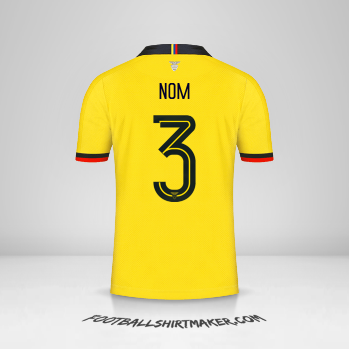 Maillot Équateur 2019 -  nom - 3