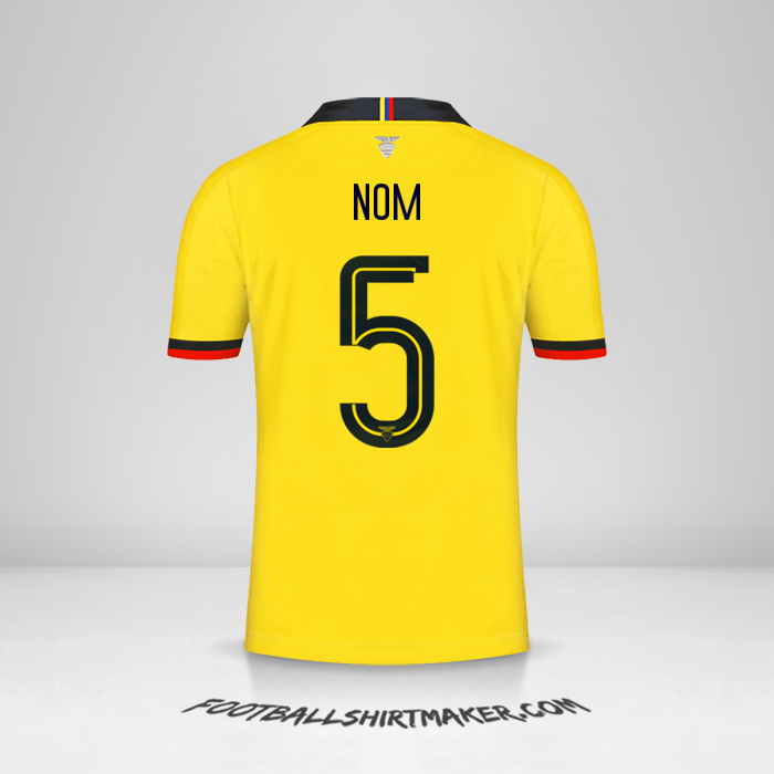 Maillot Équateur 2019 -  nom - 5