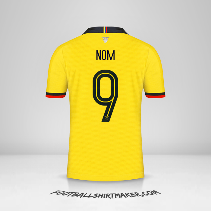 Maillot Équateur 2019 -  nom - 9