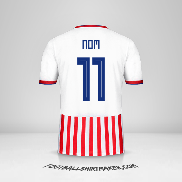 Maillot Paraguay 2018/19 -  nom - 11