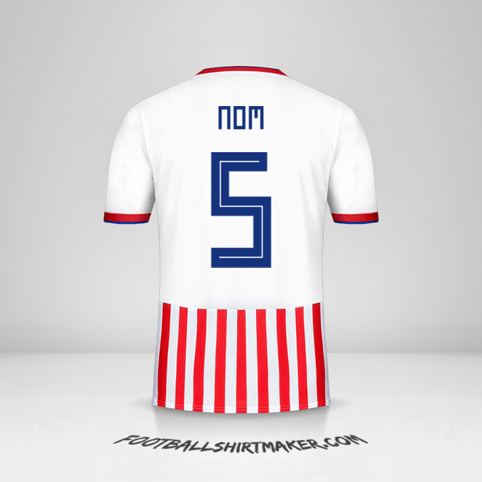 Maillot Paraguay 2018/19 -  nom - 5