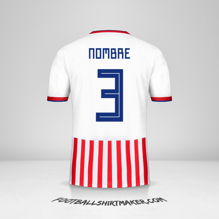 Jersey Paraguay 2018/19 -  nombre - 3