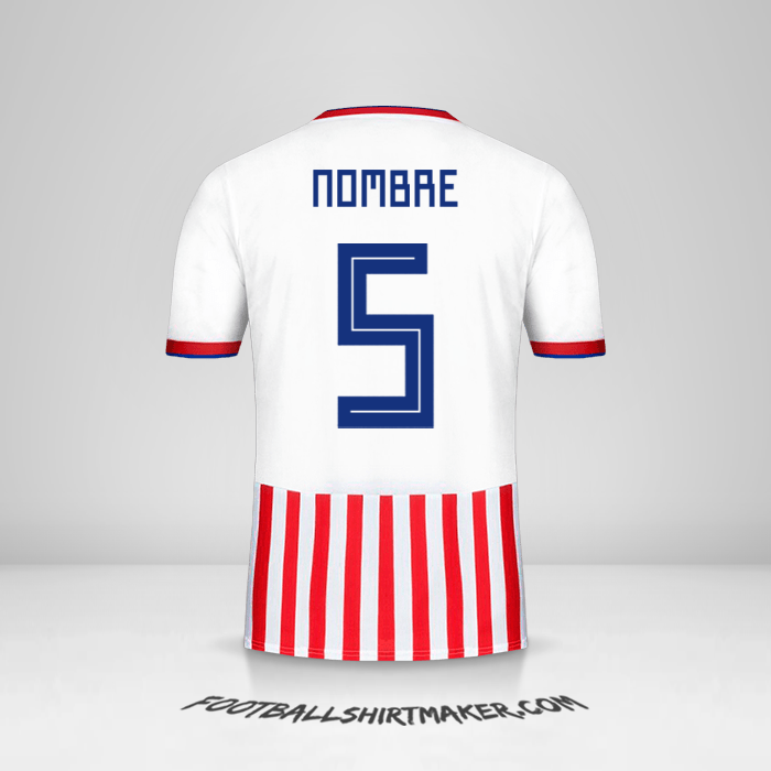 Jersey Paraguay 2018/19 -  nombre - 5