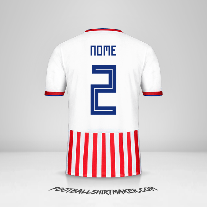Camisa Paraguai 2018/19 -  nome - 2