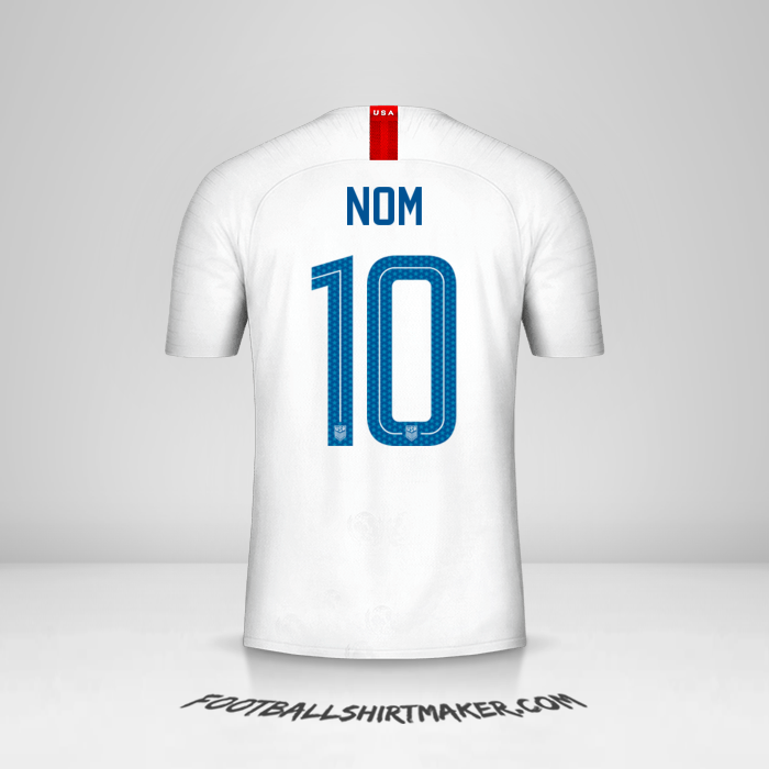 Maillot États-Unis 2018 -  nom - 10