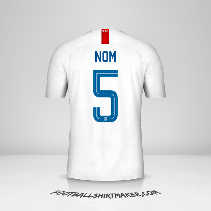 Maillot États-Unis 2018 -  nom - 5