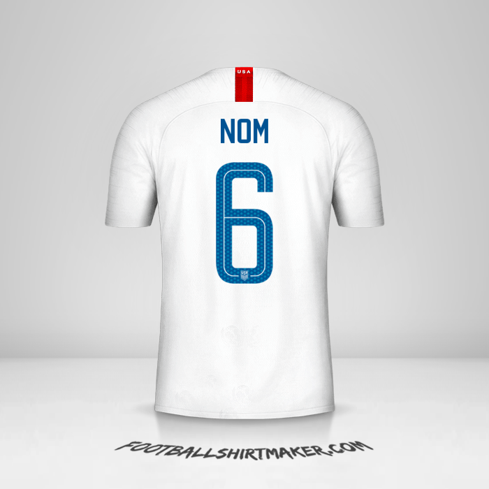 Maillot États-Unis 2018 -  nom - 6