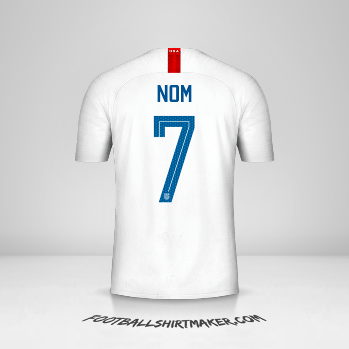 Maillot États-Unis 2018 -  nom - 7