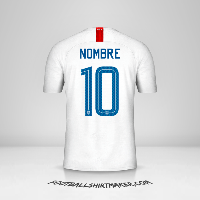 Jersey Estados Unidos 2018 -  nombre - 10