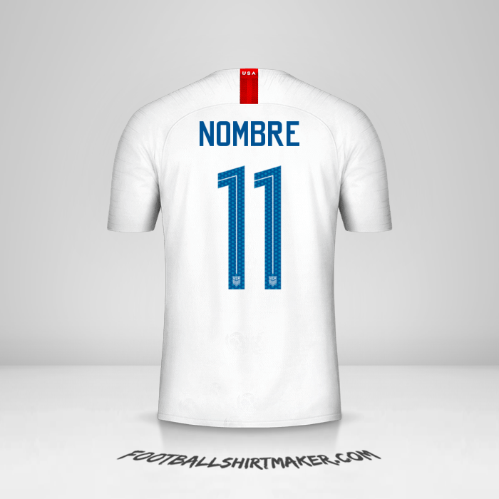 Jersey Estados Unidos 2018 -  nombre - 11