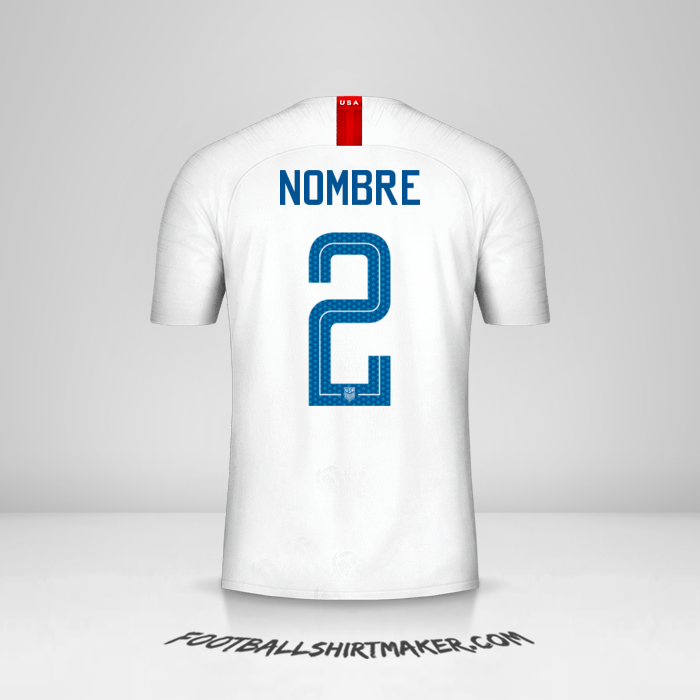 Jersey Estados Unidos 2018 -  nombre - 2