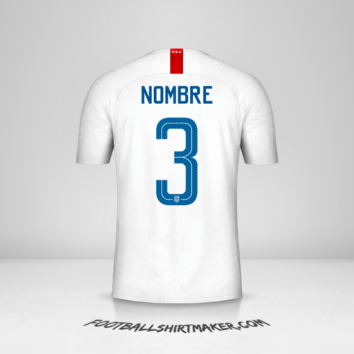 Camiseta Estados Unidos 2018 -  nombre - 3